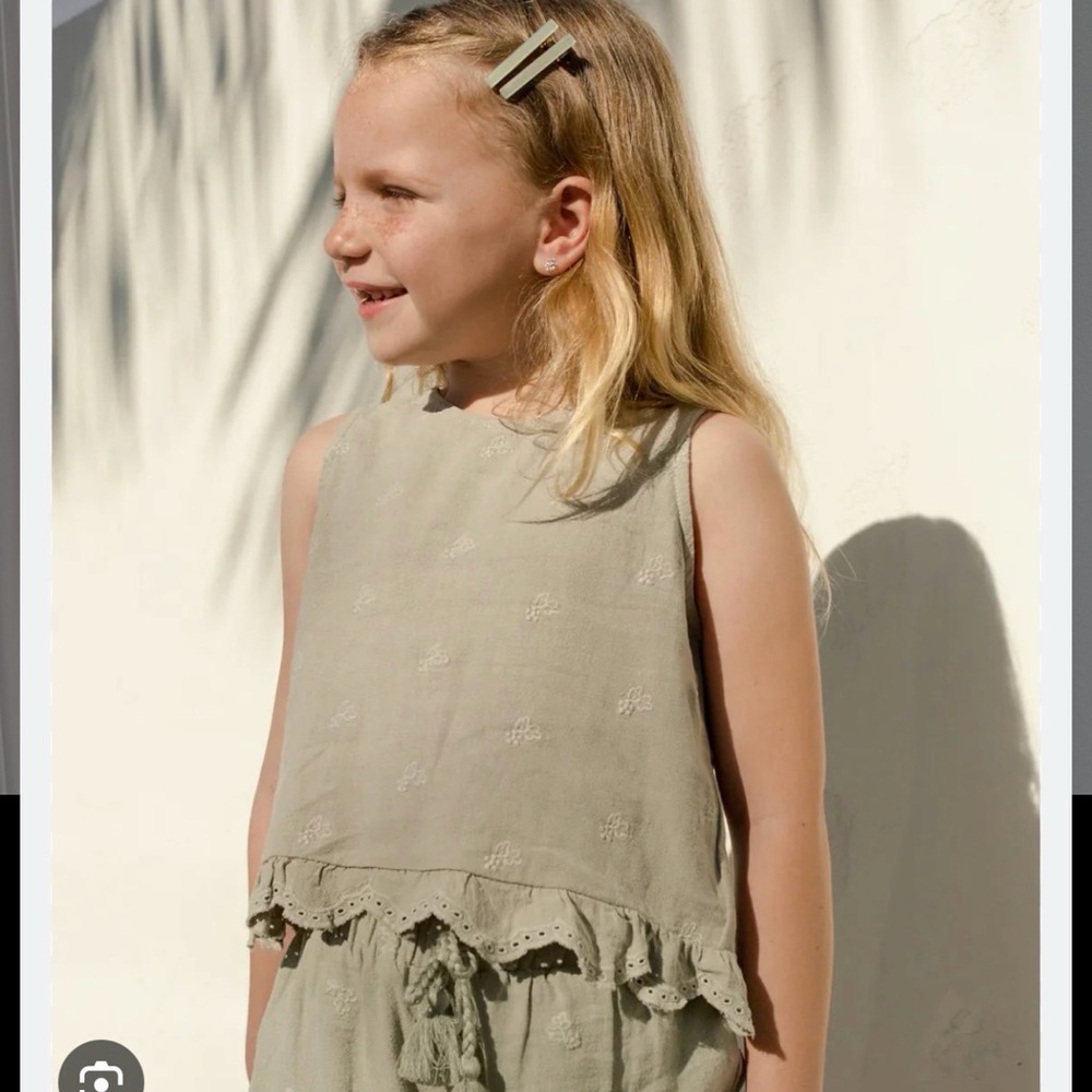 Rylee + Cru Leonie Top and shorts set in Grapevine Embroidery